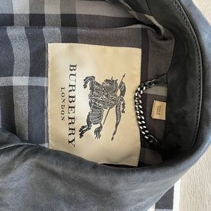 Burberry black leather biker jacket